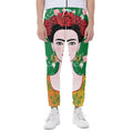 Frida Kahlo And Pink Floral Print Joggers