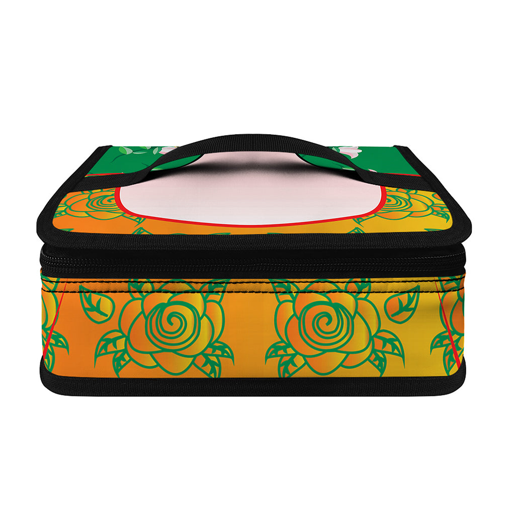 Frida Kahlo And Pink Floral Print Small Lunch Bag