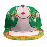 Frida Kahlo And Pink Floral Print Snapback Cap