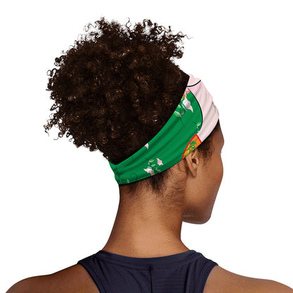 Frida Kahlo And Pink Floral Print Sports Headband