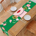 Frida Kahlo And Pink Floral Print Table Runner