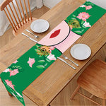 Frida Kahlo And Pink Floral Print Table Runner