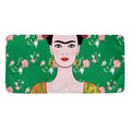 Frida Kahlo And Pink Floral Print Towel