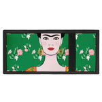 Frida Kahlo And Pink Floral Print Trifold Wallet