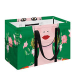 Frida Kahlo And Pink Floral Print Utility Tote Bag