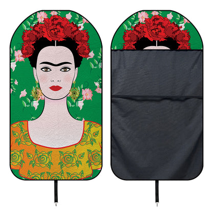 Frida Kahlo And Pink Floral Print Waterproof Car Seat Cover