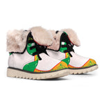 Frida Kahlo And Pink Floral Print Winter Boots