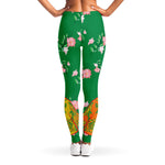Frida Kahlo And Pink Floral Print Women's Leggings