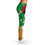 Frida Kahlo And Pink Floral Print Women's Leggings