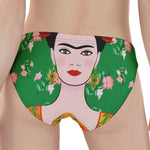 Frida Kahlo And Pink Floral Print Women's Panties