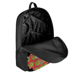 Frida Kahlo And Pink Flower Print 17 Inch Backpack