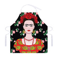 Frida Kahlo And Pink Flower Print Adjustable Apron