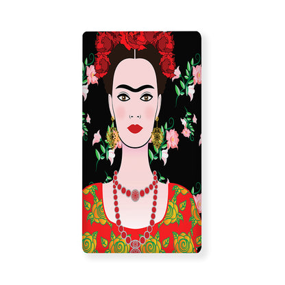 Frida Kahlo And Pink Flower Print Baby Crib Sheet