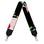Frida Kahlo And Pink Flower Print Bag Strap