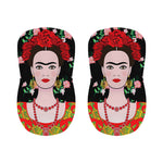 Frida Kahlo And Pink Flower Print Bar Stool Covers