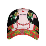 Frida Kahlo And Pink Flower Print Baseball Cap