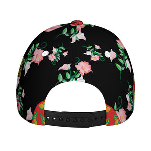 Frida Kahlo And Pink Flower Print Baseball Cap