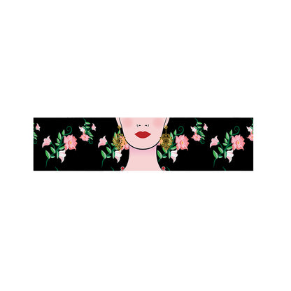 Frida Kahlo And Pink Flower Print Bed Runner