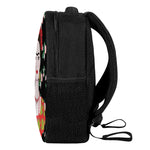Frida Kahlo And Pink Flower Print Casual Backpack