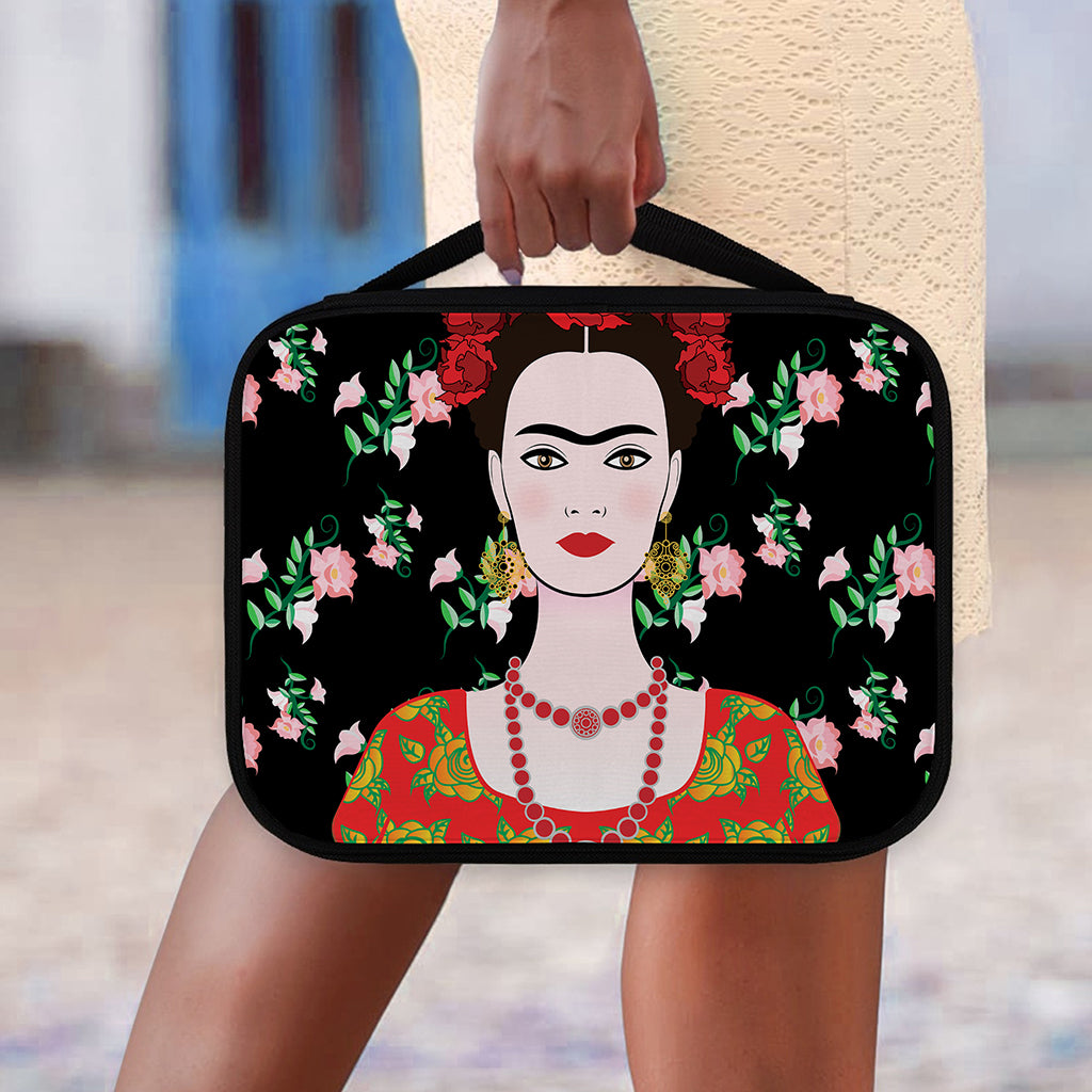 Frida Kahlo And Pink Flower Print Classic Bible Case