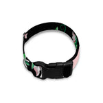 Frida Kahlo And Pink Flower Print Dog Collar