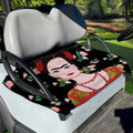 Frida Kahlo And Pink Flower Print Golf Cart Seat Cover