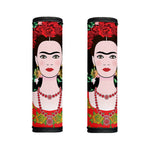 Frida Kahlo And Pink Flower Print Handle Covers