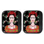 Frida Kahlo And Pink Flower Print Handle Covers