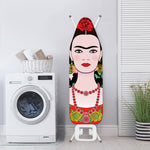 Frida Kahlo And Pink Flower Print Ironing Board Cover