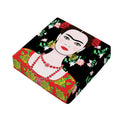 Frida Kahlo And Pink Flower Print Outdoor Seat Cushion Cover