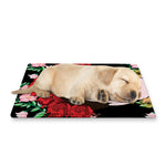 Frida Kahlo And Pink Flower Print Pet Cooling Mat Cover
