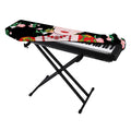 Frida Kahlo And Pink Flower Print Piano Keyboard Cover