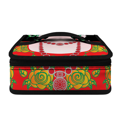 Frida Kahlo And Pink Flower Print Small Lunch Bag