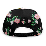 Frida Kahlo And Pink Flower Print Snapback Cap