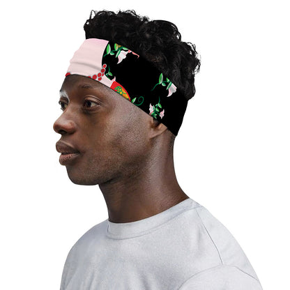 Frida Kahlo And Pink Flower Print Sports Headband