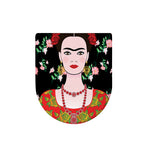 Frida Kahlo And Pink Flower Print Toilet Lid Cover