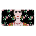 Frida Kahlo And Pink Flower Print Towel