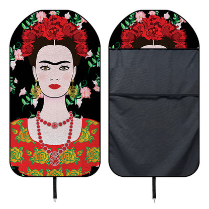 Frida Kahlo And Pink Flower Print Waterproof Car Seat Cover