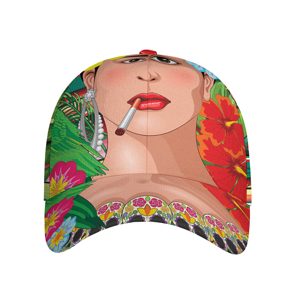 Frida Kahlo Serape Print Baseball Cap