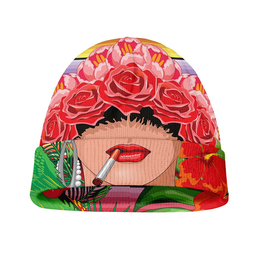 Frida Kahlo Serape Print Beanie