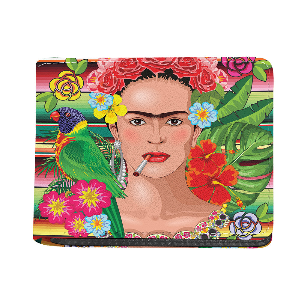 Frida Kahlo Serape Print Bifold Wallet