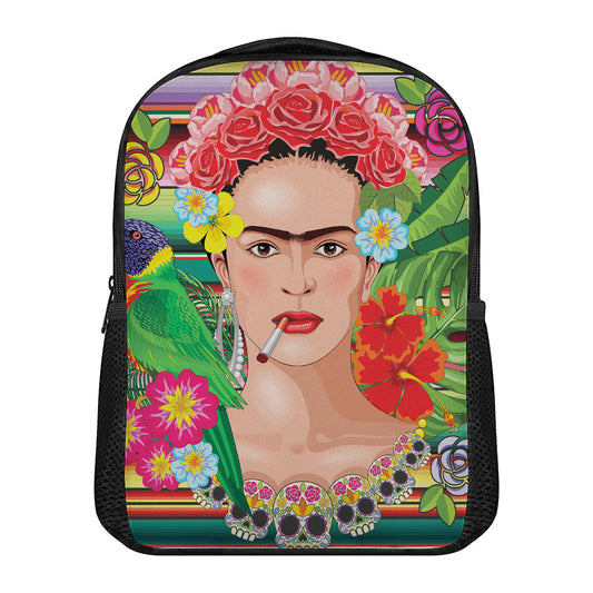 Frida Kahlo Serape Print Casual Backpack