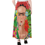 Frida Kahlo Serape Print Chiffon Maxi Skirt