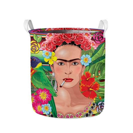 Frida Kahlo Serape Print Collapsible Laundry Basket