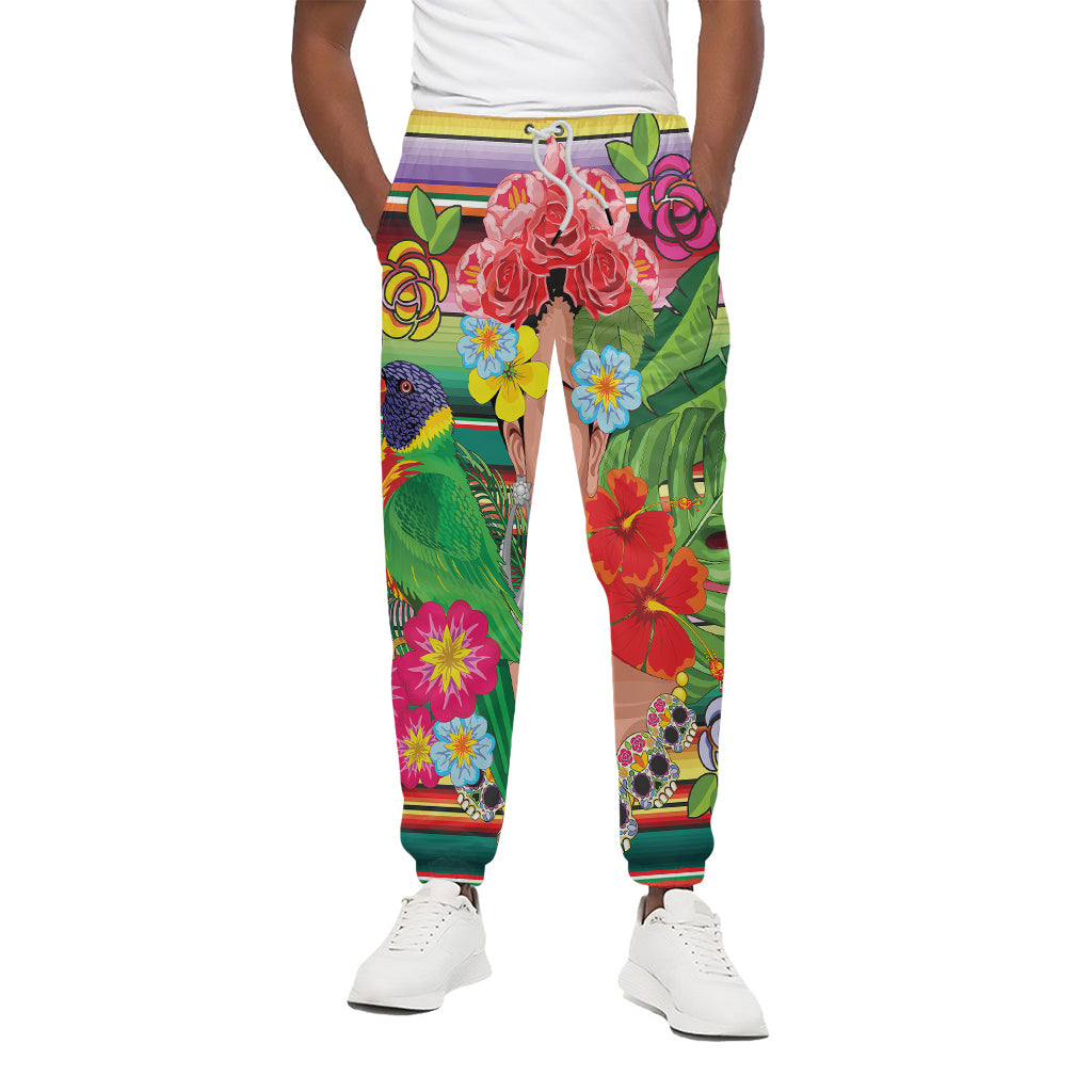 Frida Kahlo Serape Print Cotton Pants