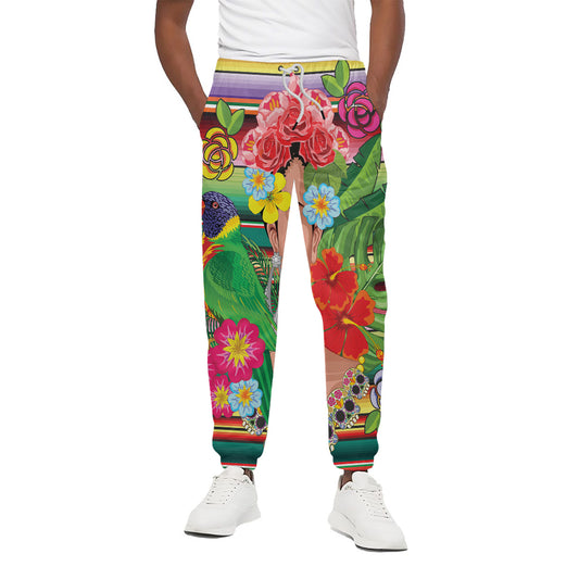 Frida Kahlo Serape Print Cotton Pants