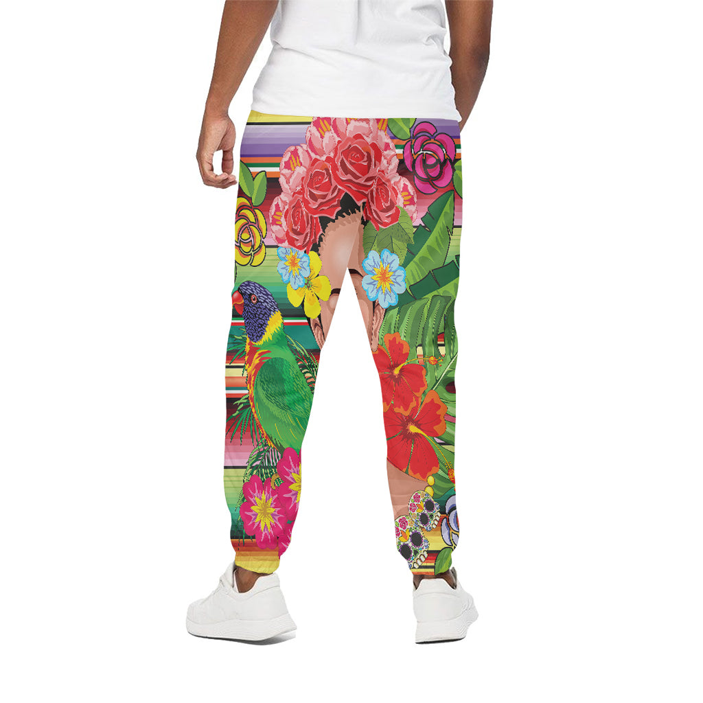 Frida Kahlo Serape Print Cotton Pants