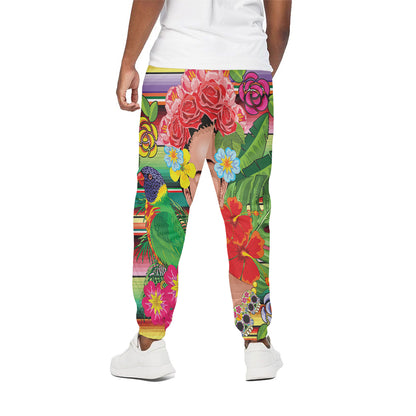 Frida Kahlo Serape Print Cotton Pants