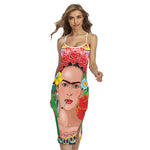Frida Kahlo Serape Print Cross Back Cami Dress