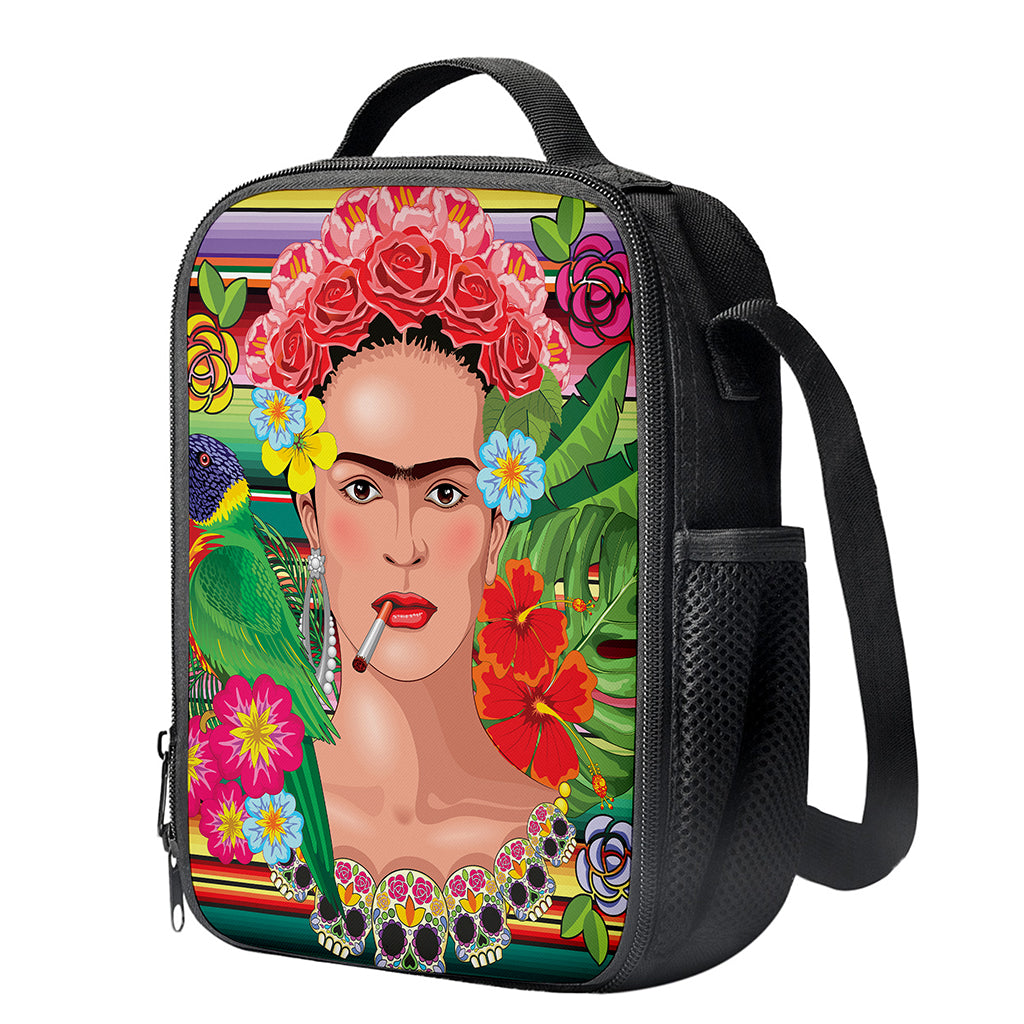 Frida Kahlo Serape Print Crossbody Lunch Bag